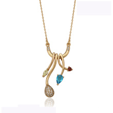 41939 atacado xuping elegante colar de ouro 18k cor de diamante moda belo colar